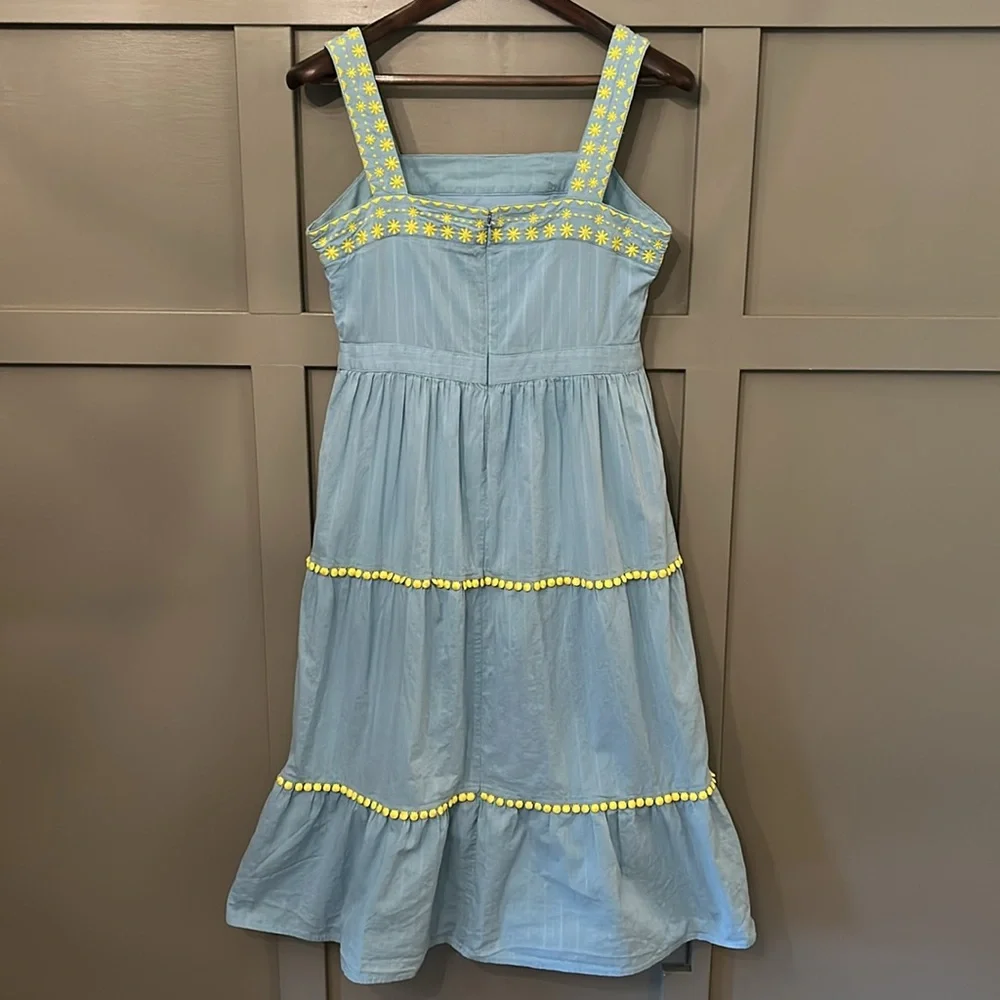 Boden Aqua and Lime Midi Dress
